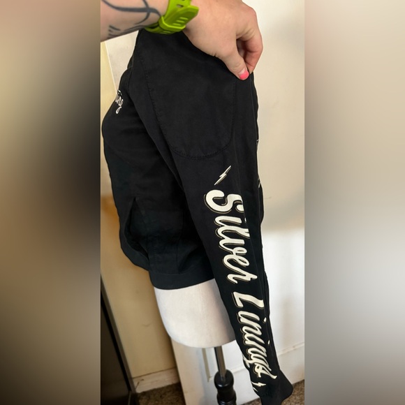 American Eagle Bomber Jacket Embroidered Aviator Biker Moto Varsity Jacket - Picture 8 of 9